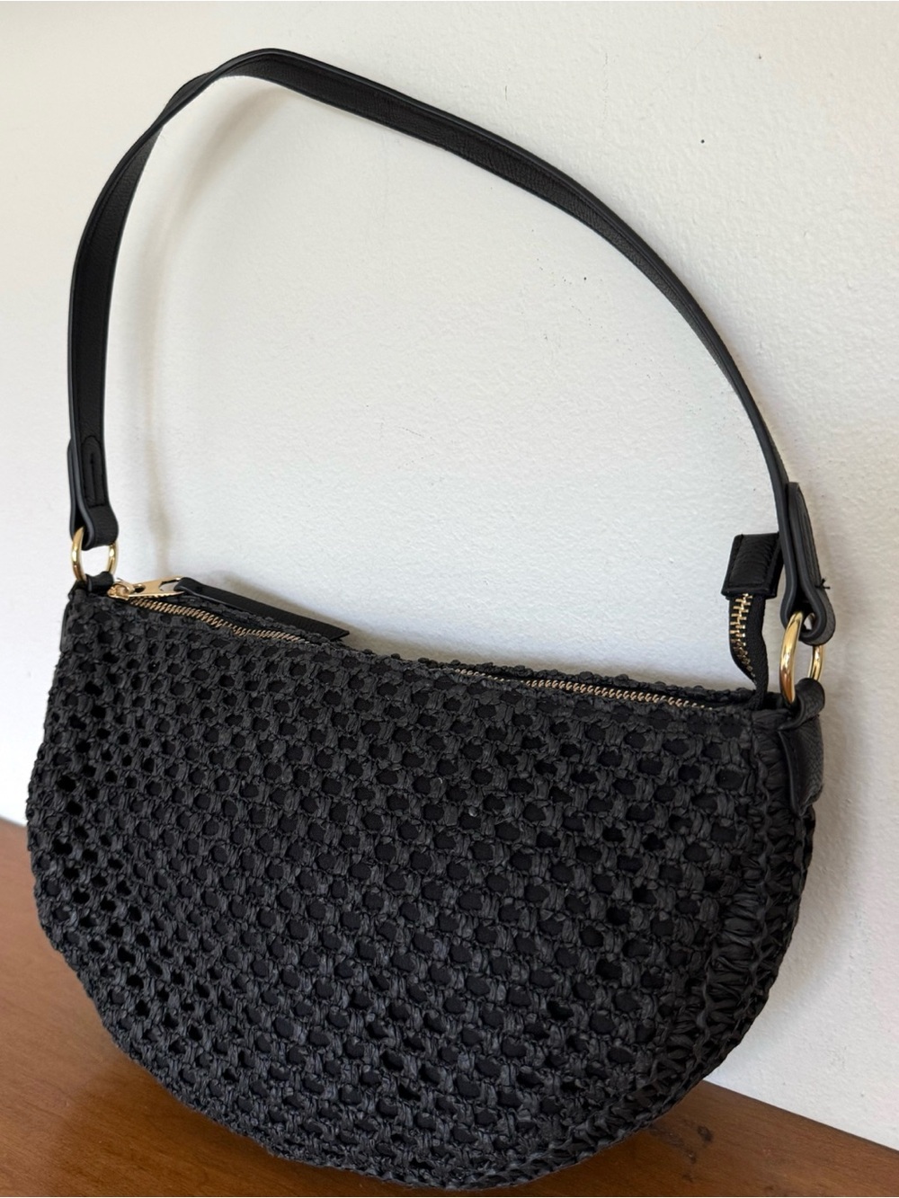 Universal Thread Black Woven Shoulder Bag in Black - Picture 3 of 8